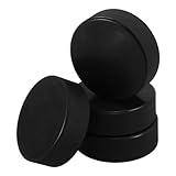 ibasenice 4 Stück Pucks trainieren Wiederverwendbare Eishockey-Pucks Eisrennen Puck Sport Hockey Hockeybälle Puck für Hockeyspiele Wiederverwendbarer Eishockey-Puck Gummi Schwarz