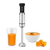 Ufesa Galaxy Stabmixer, Leistung 1200 W, Variabler Geschwindigkeitsregler + TURBO, 4 Edelstahlklingen, Ergonomisches und Spritzfreies Design, Messbecher, BPA-frei