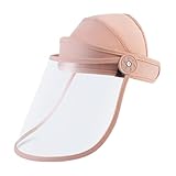 getuse Gesichtsschutz Spritzschutz Vollgesichtsschutz atmungsaktive Kopfbedeckung verstellbar für Gartenarbeit Küche Erwachsene- Rosa