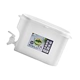 Mikinona Großes Getränkespender mit Wasserhahn aus Dickem Luftdicht Verschließbar für Tee Kalte Getränke und Fruchtsaft Haushaltskaltwasserbehälter für Kühlschrank und Familiengebrauch