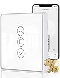 MOES 2.5D Rolladenschalter Smart Wlan mit Prozentanpassung,Kompatibel mit Alexa und Google Home, Zeitschaltuhr und Sprachsteuerung,Rolladensteuerung Unterputz,Neutralleiter erforderlich(Weiß)