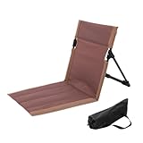Generisch Strandkorb Mit Rückenlehne Reise-Strandstuhl Strandsitz Tragbarer Strandmatten-Loungesessel Klappkissen Sitz Bodenstuhl Gefaltetes Sitzkissen Für Trekking Camping