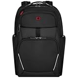 WENGER Meteor Brief Laptop-Tasche zum Umhängen, Notebook bis 17 Zoll, Tabletfach, Aktentasche, 22 l, Büro Business Uni, Schwarz, 653498