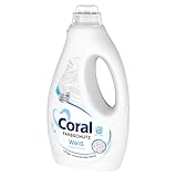 Coral Waschmittel White+ Flüssigwaschmittel für länger strahlendes Weiß mit Anti-Grau-Effekt 23 WL 1,15 Liter