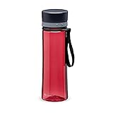 Aladdin Aveo Trinkflasche 0.6L Cherry Red - Wasserflasche Auslaufsicher - Weite Öffnung für leichte Befüllung - BPA-Frei - Glatte Trinktülle - Geruchs- und Fleckenfest - Spülmaschinenfest