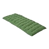 Homescapes Bankauflage 2-Sitzer olivgrün – Sitzkissen Bank Outdoor/Indoor, Oeko-TEX-Zertifiziert, Sitzauflage waschbar für Gartenbank & Sitzbank, 108x42 cm