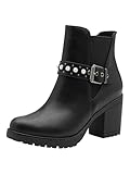 MARCO TOZZI Damen Stiefeletten Rund mit Blockabsatz, Schwarz (Black), 39 EU