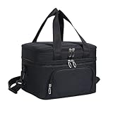 Thermo-Lunch-Tasche, auslaufsichere Kühltasche, verstellbarer Schultergurt, 27 x 20 x 19 cm, große Kapazität, Kühltasche, tragbarer Lebensmittelbehälter für Picknick, Camping, Wandern