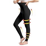 Medizinische kompressionsstrümpfe damen & Herren20–30 mmHg, progressive Stützstrumpfhose, Undurchsichtig Zehenfreie Kompressionshose klasse 2, geeignet für Krampfaderödeme, TVT (Schwarz, XL)