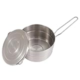 TOYANDONA Faltbarer Camping Kochtopf aus Edelstahl Leichter Tragbarer Outdoor Picknicktopf mit Rutschfestem Griff Hitzebeständig und Schnellem Wärmeleitungs kochgeschirr für Outdoor