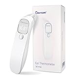 Berrcom Fieberthermometer Kontaktlos Stirn-und Ohrthermometer Digitales Medizinisches Thermometer Infrarot Stirnthermometer für Baby, Erwachsen mit Fieberalarm, Sofort Ablesung