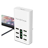 EDEDE Mehrfach USB Ladegerät, Handy6 Port Fast Charge 3.0USB Ladegerät 30W 2A Ladegerät Netzteil Multi Port USB Hub Ladestation Basis Desktop Home