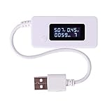 ARCELI White Tail LCD-Hintergrundbeleuchtung LCD-Digitalanzeige USB-Amperemeter Voltmeter Ladekapazität Prüftisch Detektor