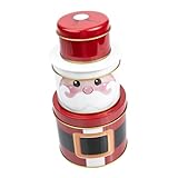 Homoyoyo Weihnachtliche Blechdose mit Niedlichem Design Kleine Langlebige Geschenkbox aus Robustem Weißblech für Süßigkeiten Geschenke und Partydekoration