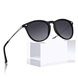 CARFIA Vintage Polarisierte Sonnenbrille für Damen Herren UV400 Schutz Ultraleicht Rahmen