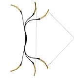 ARCXTEN Bogenschießen Erwachsene Jagdbogen Traditioneller Tatar Recurvebogen Fiberglass Reiterbogen für Anfänger- Bogenschießen zum Pferd | 30-50lbs Zuggewicht | Alibow Tatar Bow (40lbs)
