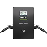 EM2GO Duo Power Wallbox 22kW, EV Charger Typ 2 Steckdose, Auto Ladestation 2X 22kW, Wall Box mit intelligenter Steuerung, Ladestation Elektroauto inkl. Ethernet und WLAN