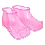 PartyKindom 1 Paar Fußbad Schuhe Tragbar Fußbadeimer Fußbadeschuh Fußbadestiefel Fuß Und Wade Fuß Einweichen Beheiztes Fußbad Fußmassagestiefel Fußpflege Fußbäder Fußbad Spa Geformt Pvc Rosig