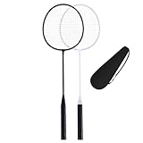 Professionelles Badmintonschläger-Set – Badmintonschläger-Set für 2 Spieler | leichte Badmintonschläger für Kinder | Legierungsschläger mit Tragetasche | Hofspiele