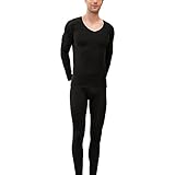 vejtmcc Herren-ThermounterwäSche-Set, Lange Unterhose, ThermounterwäSche, Unterhemd Und Unterteil, Warme Innenfleece FunktionsunterwäSche Atmungsaktiv SkiunterwäSche ThermowäSche & Thermohosen