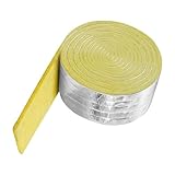 Isolierung für Wasserrohre, 10 Meter, selbstklebendes Band aus Glaswolle, Isolierhülle, für HLK-Klimaanlagen, Rohrleitungen, Industrielle Verteilung, Warmwasser, , Haus, Dach, Wand unter