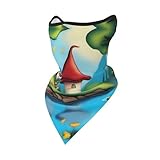 PHAYAH Fairytale Town Pattern Neck Gaiter Face Mask Cover Bandana Sturmhaube Kopfbedeckung Multifunktionstuch