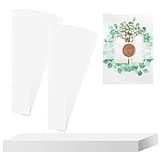 Glayent 150 Stück Transparentes Einladungsband für Einladungen im Format 5 X 7, Bauchband Aus Pergamentpapier für Hochzeitseinladungen, Bauchband Aus Pergamentpapier