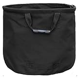 Garten - Abfallsack - Faltbarer - Laub -Gartensack - Gartentasche - Rasensack - Kaminholztasche - Einkaufskorb - Auto & Aufbewahrungskorb für Holz Zeitungen kaminholz - Organizer - 1 x 125L (Schwarz)