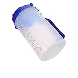 Yardwe Trinkbecher mit Strohhalm für Senioren Auslaufsicherer Pflegebecher aus Kunststoff Großer Volumenbecher mit Deckel für Bettlägerige Erwachsene