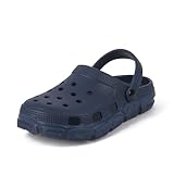Tymar Latschen Kinder Clogs Gartenclogs Gartenschuhe Eva Schwimmbadschuhe Mädchen Jungen (Dunkelblau, 32 EU)