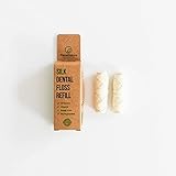 PlanetNatura Zahnseide mit Minzgeschmack, natürliche Seide, 100 % umweltfreundlich, plastikfrei, biologisch abbaubar, 60 m