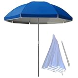HADECOLL Garden Ps 8/8,5/9/10 Fuß Garten-P-Tischschirm, Außenschirm Für Terrasse, Balkon, Strand, Hinterhof, Deck, 8 Stabile Streben Und Uv50+-Sonnenschutz, 8 Fuß/240 cm