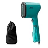 Tefal DT2024 Pure Pop Dampfbürste | 1300 W | 70 ml Wassertank | entfernt bis zu 99,99% der Viren/Bakterien/Keime | schnelles Aufheizen | 20 g/Min. kontinuierliche Dampfabgabe | Petrolgrün/Schwarz