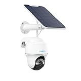 Reolink 5MP PTZ Solar Überwachungskamera Aussen Akku, 360°/140° Schwenkbare WLAN IP Kamera Outdoor mit 2,4/5GHz WiFi, Personen/Auto/Tiererkennung, Farbnachtsicht, Standalone, Argus PT+Solarpanel