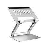 HOODANCOS 1Stk Tragbarer Tablet-Ständer zusammenklappbarer Computerständer klappbarer Ständer Portable Laptop Stand Faltbarer laptopständer Notebook-Ständer Laptop-Kühlregal Silver