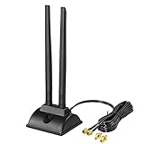 Bingfu 4G LTE Antenne SMA TS9 6dBi Magnetfuß MIMO Network Antenna Signal Amplifier für Telekom, Vodafone, O2, E-Plus LTE CPE Broadband Wireless Router Cellular Gateway Modem Huawei Router