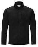 33,000ft Herren Fleecejacke Stehkragen Warm Jacke Männer Leichte Strickjacke Übergangsjacke Outdoor Sweatjacke für Wandern Laufen Freizeit Schwarz L