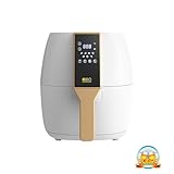 Fine Life Pro Smart Digitale Heißluftfritteuse, 4L Airfryer, Antihaftbeschichtung, 1400 Watt, Timer-Funktion, Touchscreen, energiesparend, ohne Öl and 8 Kochmodi