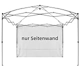 Seitenwand Pavillon 3x3 UV-Schutz und Wasserdicht für Outdoor-Eventzelte, Verkaufsstände, für Hinterhof, Terrasse, Camping-Sonnen- und Regenschutz (1 Seitenwände, weiß)