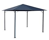 QUICK STAR Metall Garten Pavillon Nizza 3x3m Antik Partyzelt Grau RAL 7012