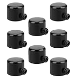 8 Stück Metall-Gardinenstangenabdeckungen, Endkappen Gardinenstangen-Endstopfen, Zylindrische Gardinenstangen-Endstücke Köpfe, Mit Schrauben, für Zuhause, Büro, Vorhang, Römerstange, Dekor-Zubehör