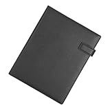 Aktenmappe aus Leder, mit Verschluss, Dokumenten-Organizer, Konferenzmappe mit Schreibtafel für Büro, 250 x 320 mm, Leder mit Verschluss