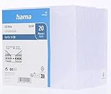 Hama CD-Leerhülle (20er-Pack, Slim, Höhe 5,2mm) CD-Schutzhülle weiß