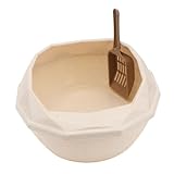 COLLBATH 1 Stück Katzen -toilettenkatze KOT Katzentoilette Mit Katzenstreu Für Haustiere Halb Plaudern Katzenbedarf Becken Drinnen Geschlossen Fänger Wurf Khaki Zufällige Farbe