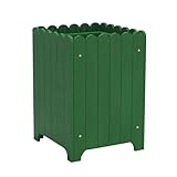 Baodiale Hochbeet-Bausatz aus Holz für den Außenbereich, rechteckiger Pflanzkasten mit tiefem Wurzelbereich für Blumen und Gemüse (grün)