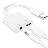 Dalimee USB-C-auf-3,5-mm-Klinkenstecker, 2-in-1-AUX-auf-USB-C-Kopfhörer-Adapter mit 3,5-mm-Audio- und Typ-C-Ladeanschluss, HiFi-Klangqualität und schnelles Laden, passend für iPhone 17/16/15, iPad und