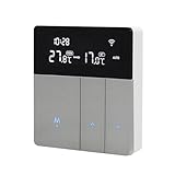 Tuya WiFi Smart Temperaturregler Thermostat mit automatischer Einstellung der Hintergrundbeleuchtung, Mobile App, Fernbedienung, sprachkompatibel, Home für Fußbodenheizung, (i8HGE)