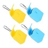 LABRIMP 4 Stücke Silikon Aufbewahrungsbeutel mit Haken Portemonnaie Schlüsselanhänger Tragbare Wiederverwendbare Lebensmittelechte Silikon Taschen für Damen Herren Kleine Organizer für