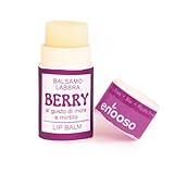 Enooso - Lippenpflege mit Brombeere & Heidelbeere für trockene Lippen 10 mL - Natürlicher Lippenbalsam mit Sheabutter, Mandelöl & Vitamin E - Feuchtigkeitsspendend Lip Balm für trockene & rissige Haut