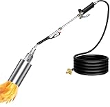 Propangas-Fackel-Unkrautbrenner-Set, Hochleistungs-Propan-Unkrautbrenner, 1.200.000 BTU Flammenwerfer mit 76,2 cm abnehmbarem Arm, robuste Lötlampe für Unkraut, Eis, Schnee, Baumstümpfe